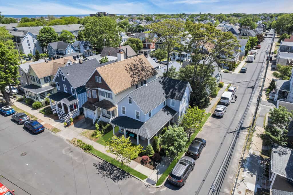 The Embury Retreat vacation rental aerial drone view - Ocean Grove, NJ