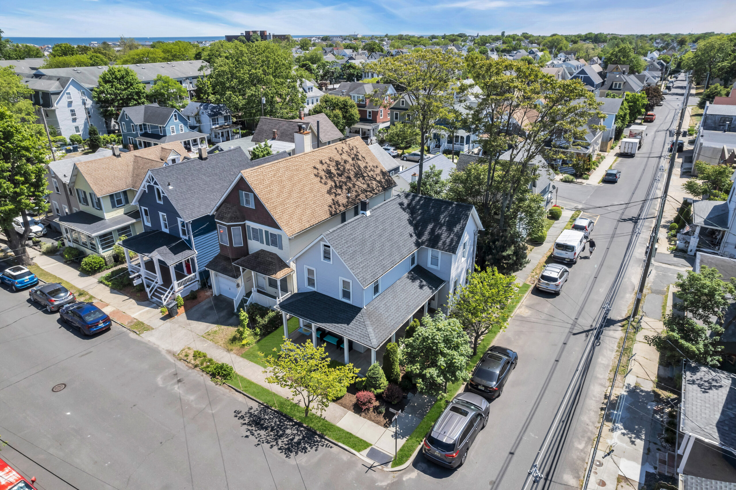 The Embury Retreat vacation rental aerial drone view - Ocean Grove, NJ