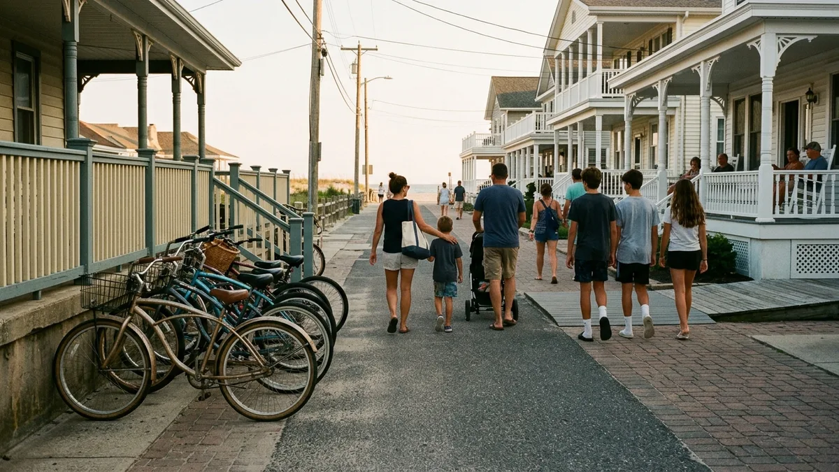 House rentals on the beach in New Jersey near Ocean Grove boardwalk