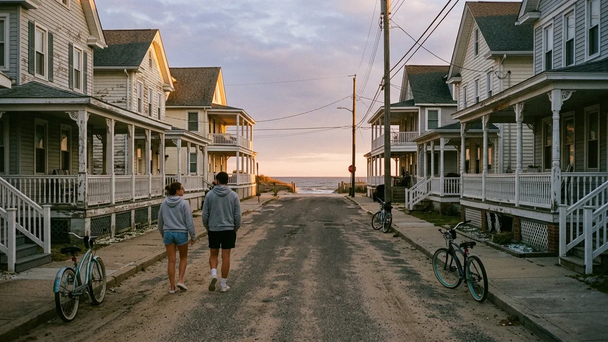 Best place to stay in New Jersey shore town street scene