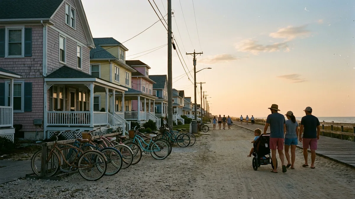 Jersey shore New Jersey vacation rentals near a quiet Victorian boardwalk town