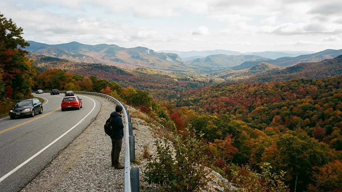 shenandoah fall foliage view from a Skyline Drive overlook