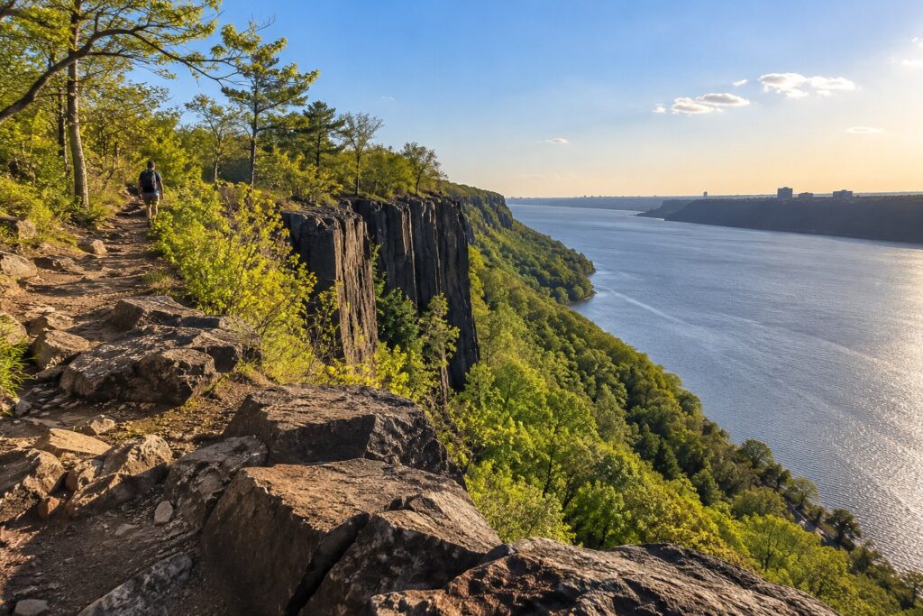 Palisades cliffs above the Hudson River