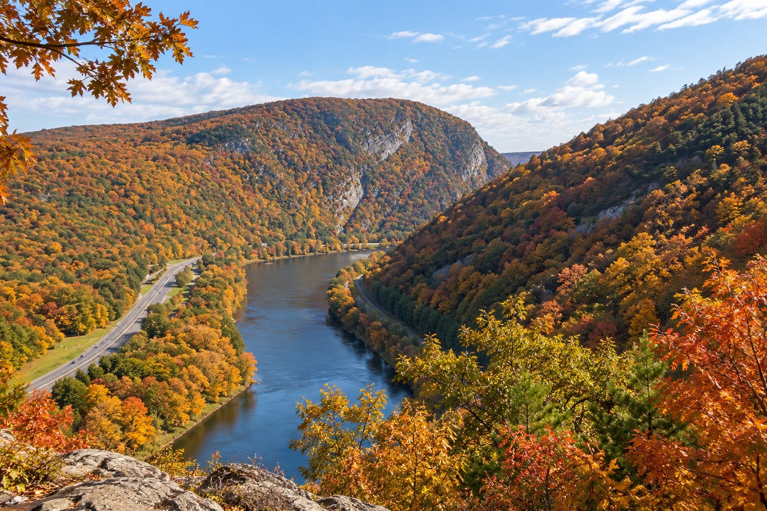Delaware Water Gap in peak fall color