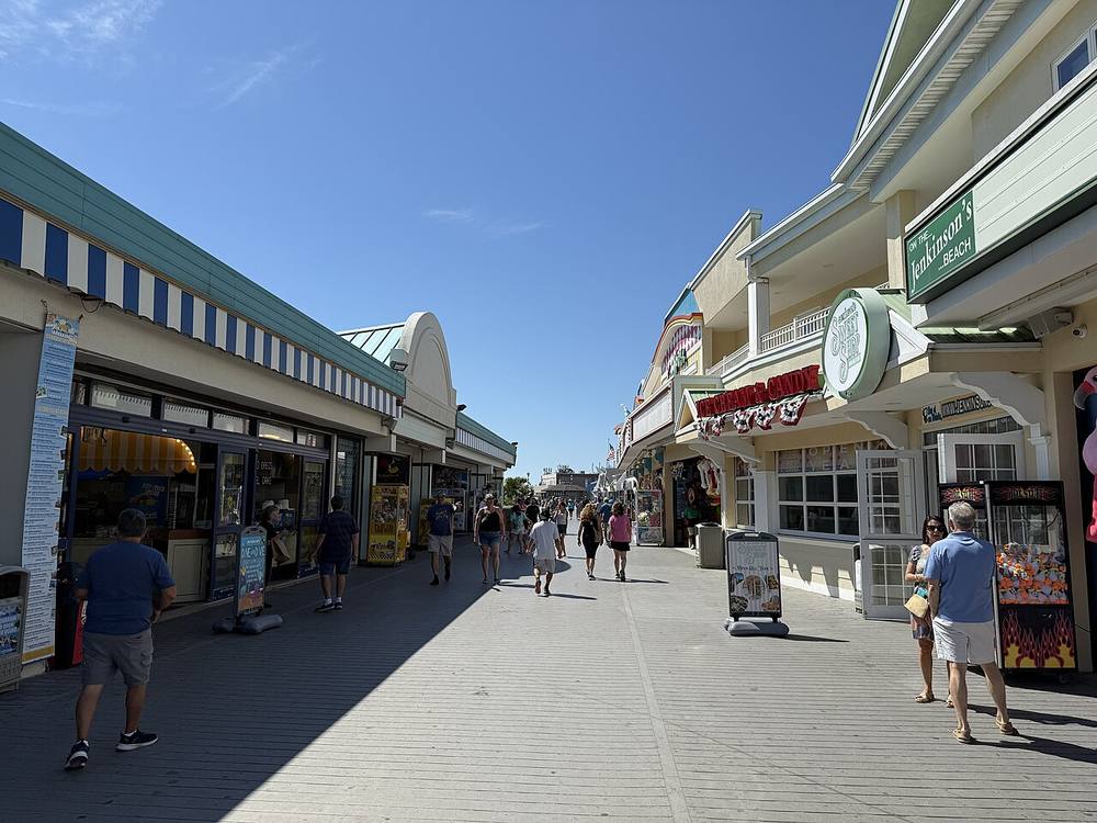 Looking south along Jenkinson's Boardwalk in Point Pleasant Beach, New Jersey