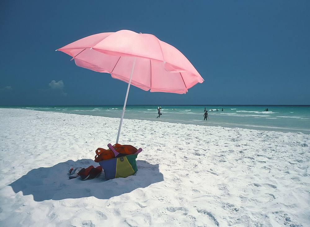 The beach at Seaside, a planned community in Walton County, Florida